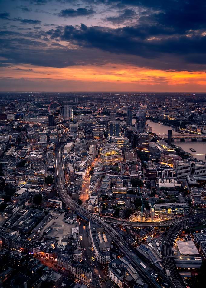 London Skyline Sunset