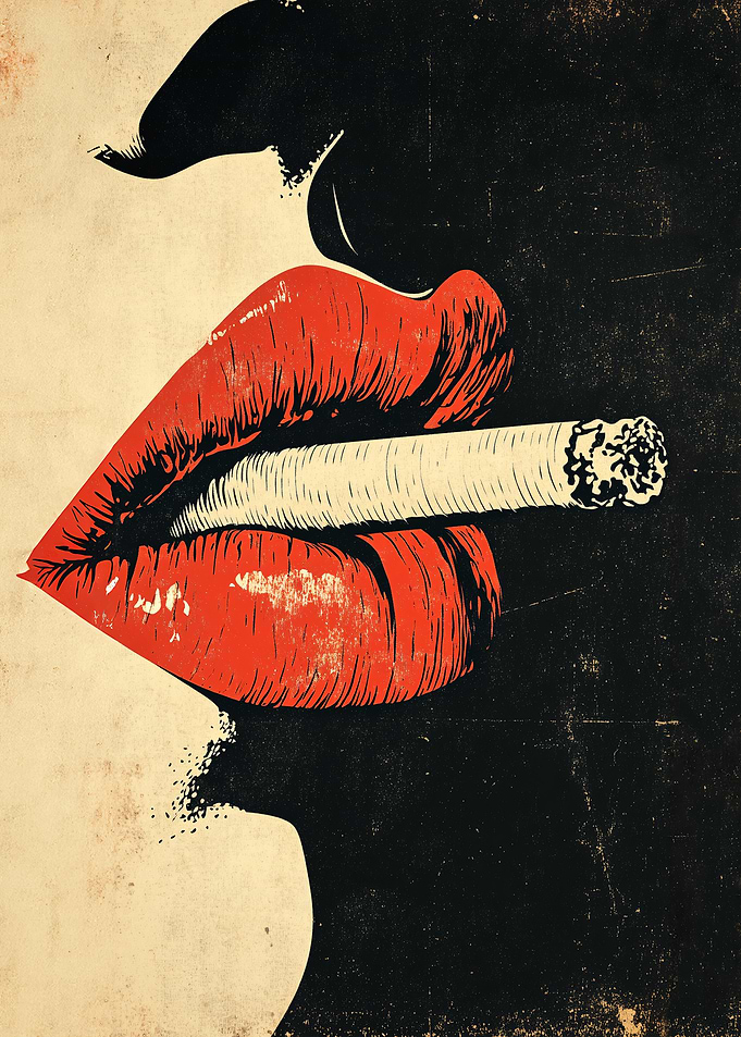 Red Lips and Cigarette