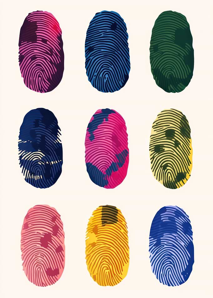 Colorful Fingerprint Art
