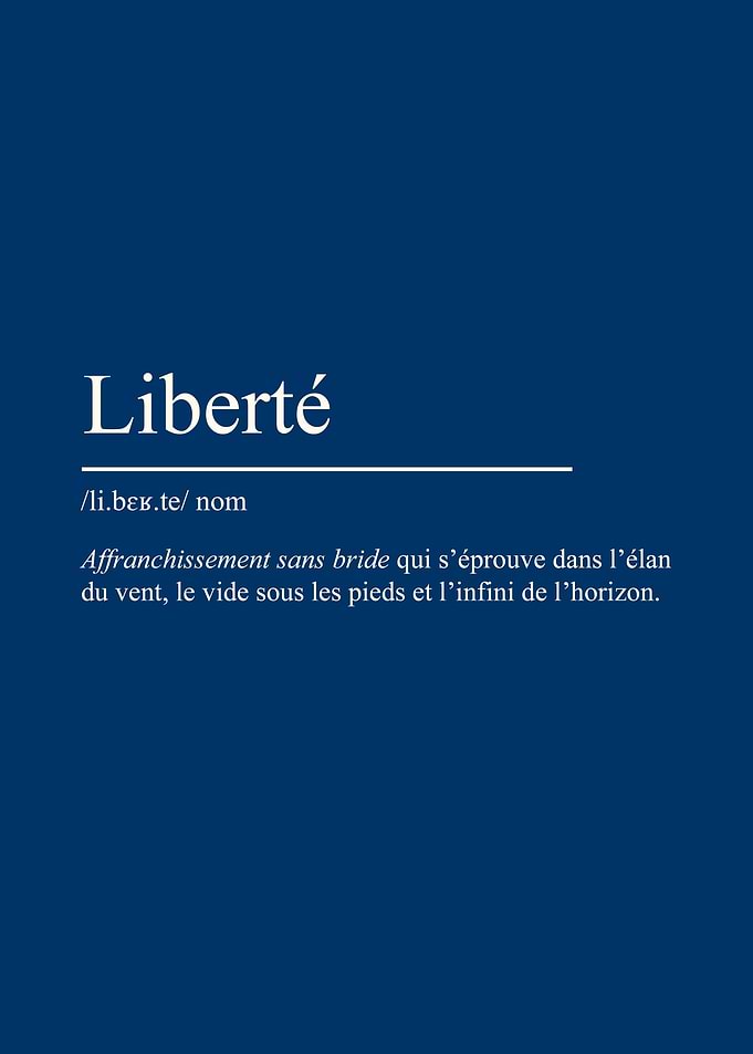 Liberté définition, citation inspirante et minimaliste
