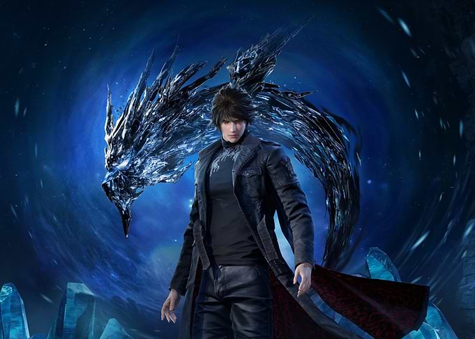 Dragon & Man in Black