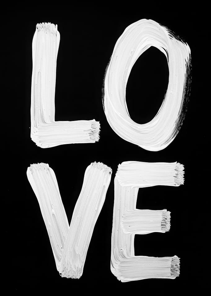 White Love Text