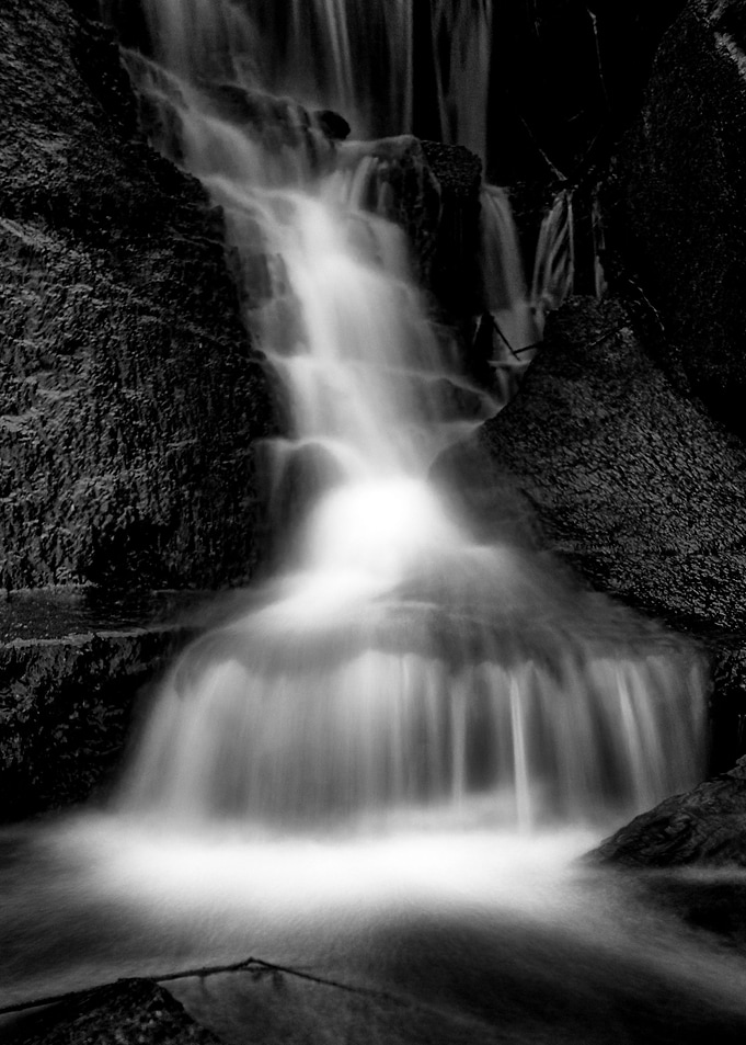 Waterfall in Black and White