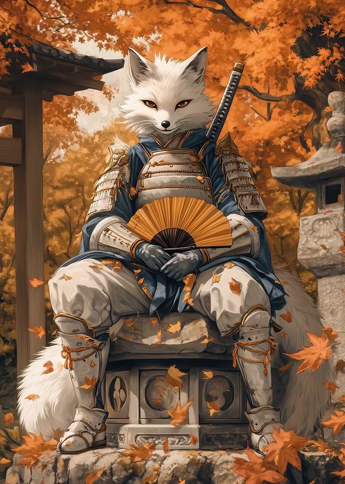 Fox Samurai in Autumn