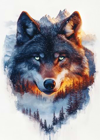 Wolf in the Mountains