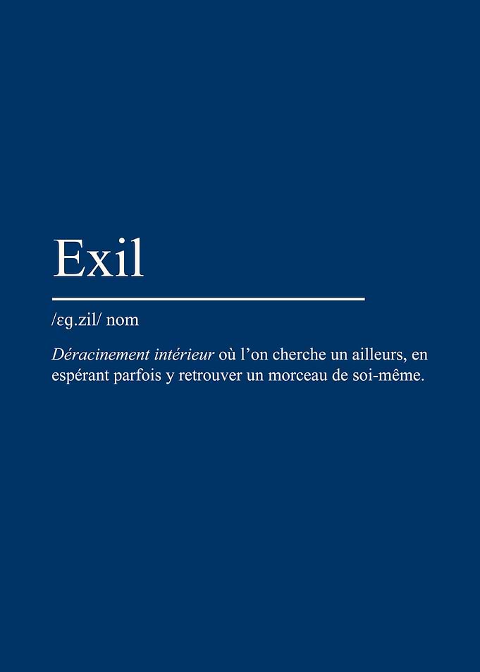Exil définition, citation inspirante et minimaliste
