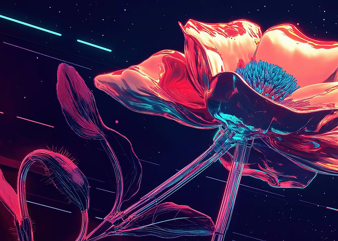 Neon Flower Bloom