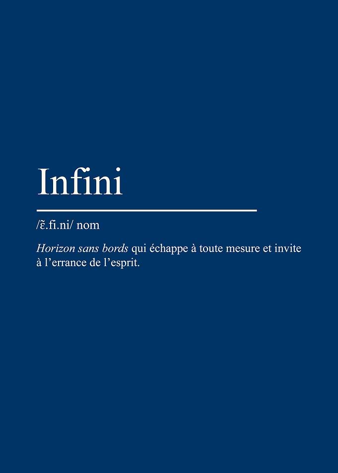Infini définition, citation inspirante et minimaliste