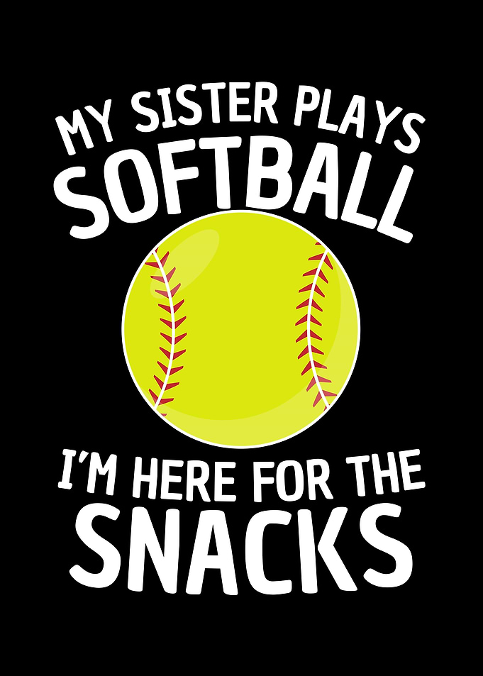 Funny Softball Sibling