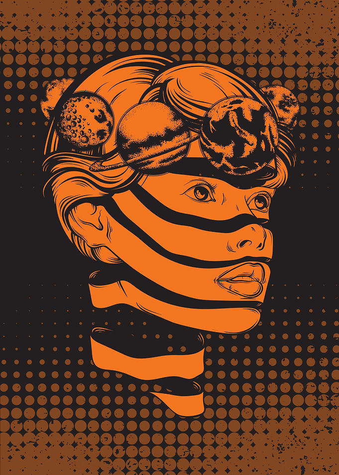 Space Woman Illustration