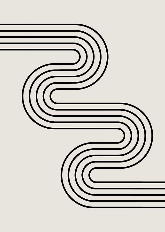Abstract Line Art Print