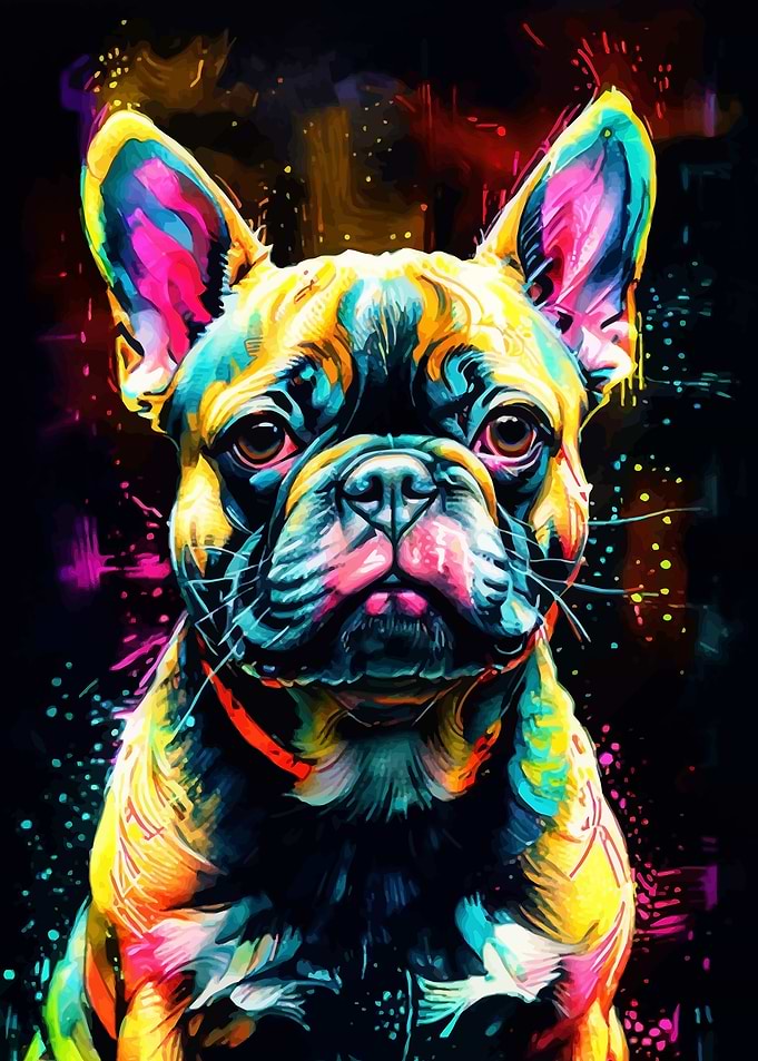 French Bulldog Pop Art