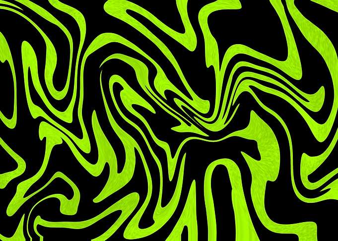 Abstract Green and Black Swirls