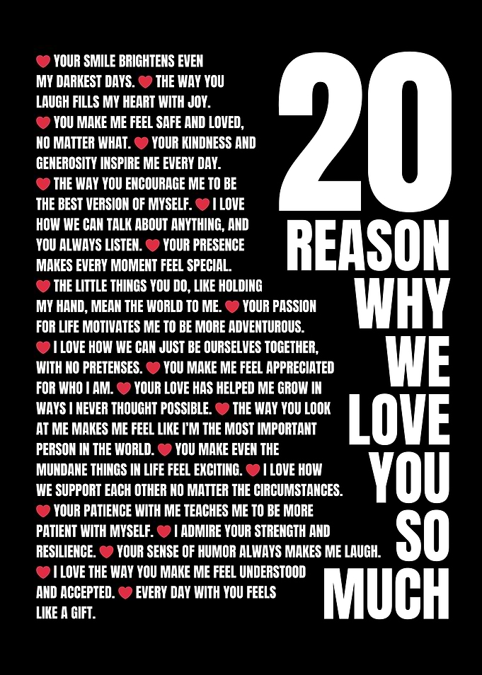 20 Reasons Why We Love You