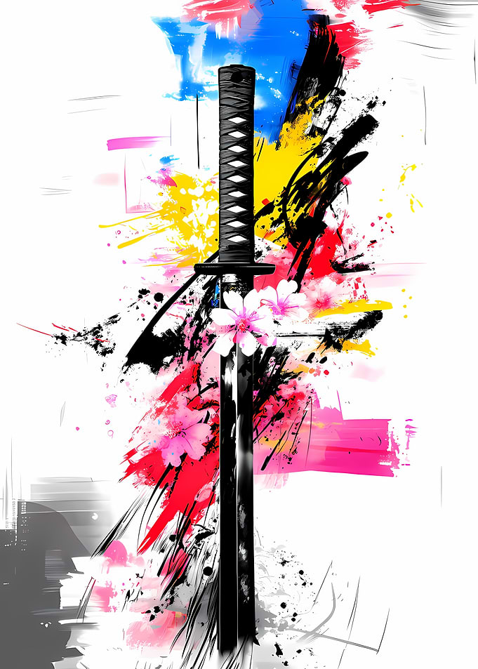 Samurai Sword Art Print