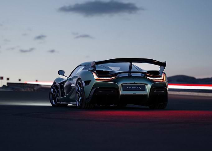 Green Sports Car on Track