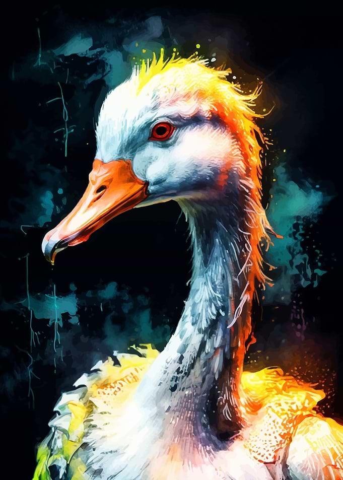 Goose Watercolor Art