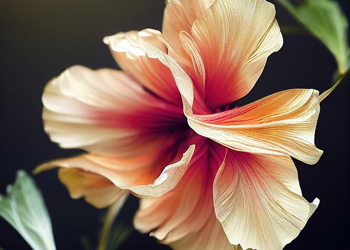 Delicate Peach Hibiscus