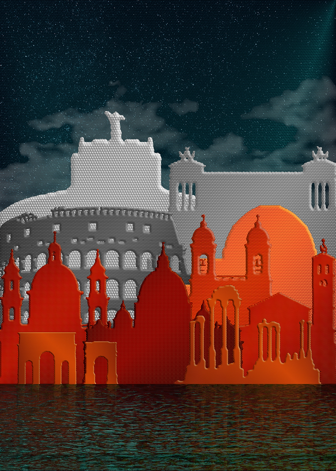 Rome Skyline Silhouette
