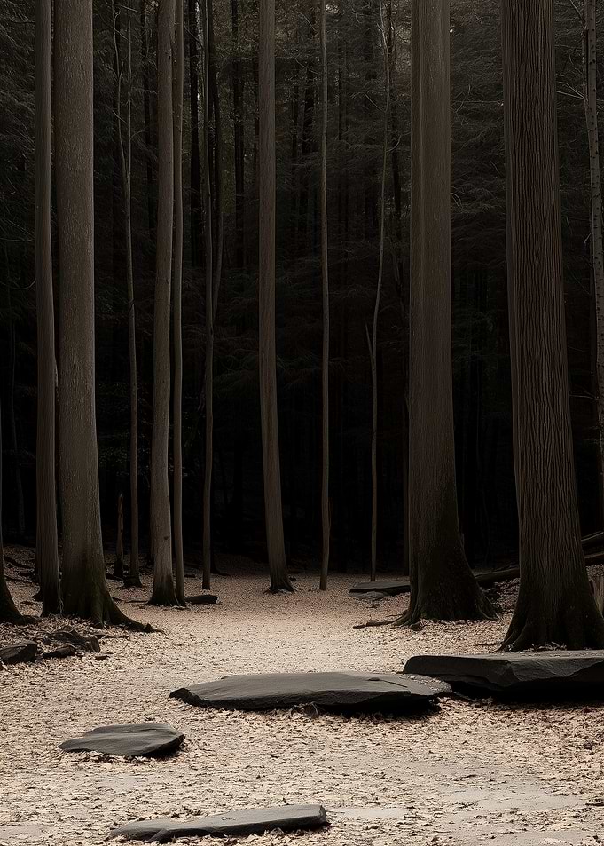 Forest Path with Rocks