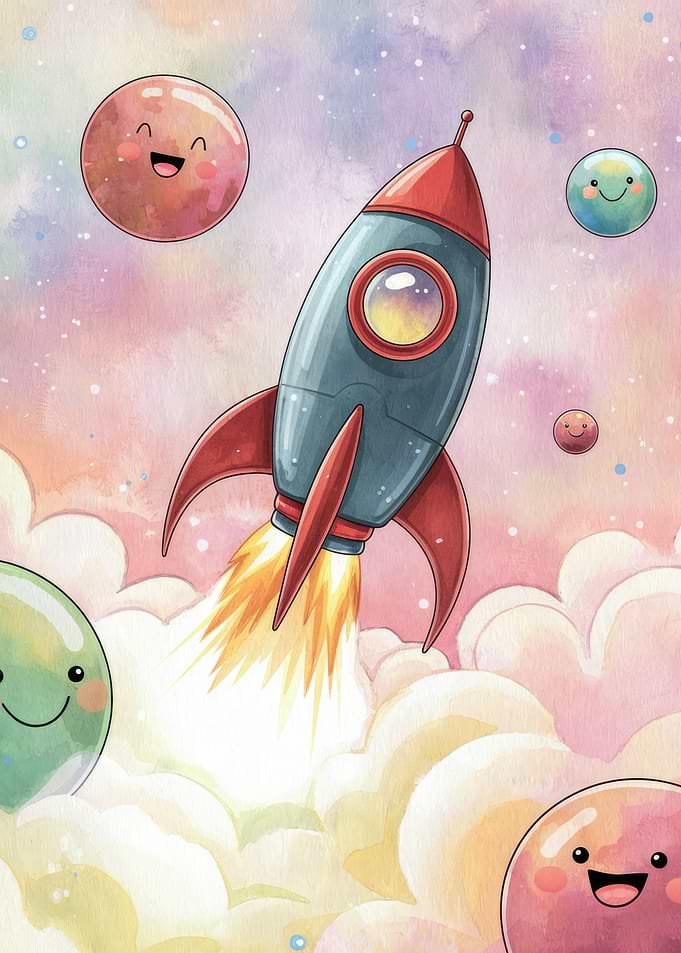 Cute Rocket Launch