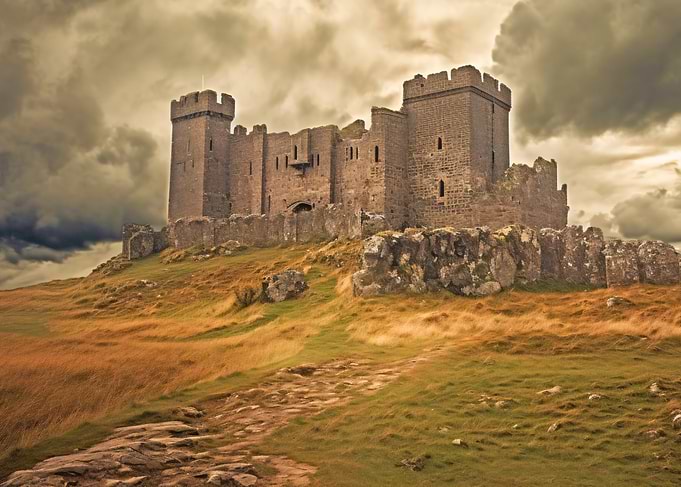 Stone Castle on Hilltop
