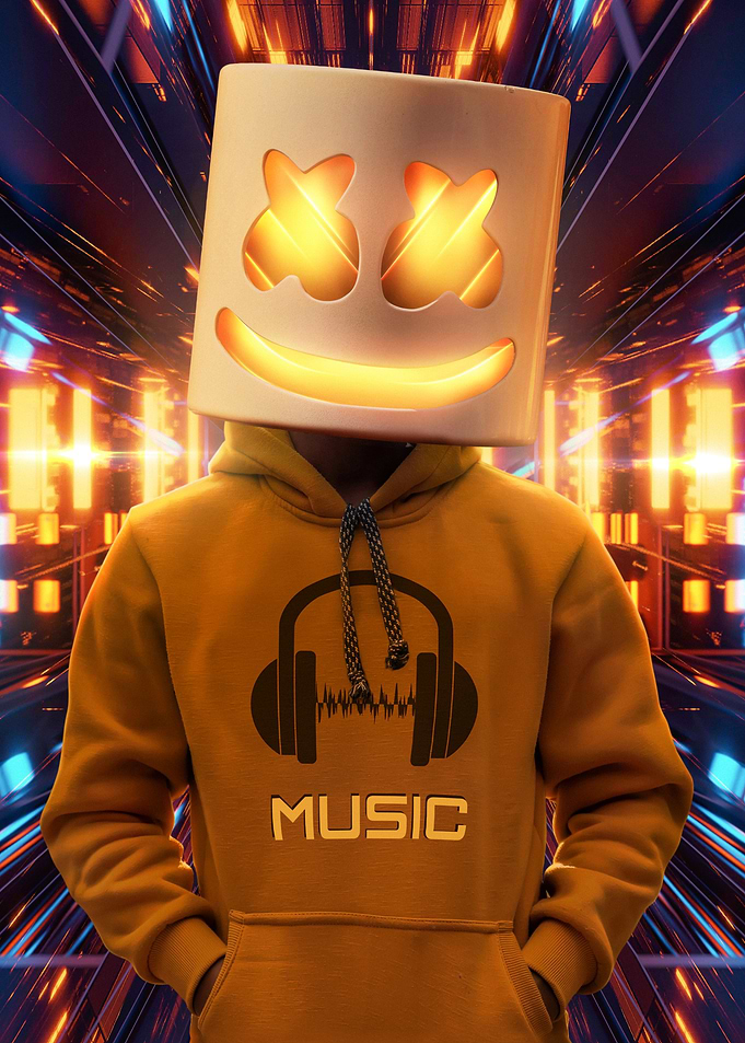 Marshmello Music Hoodie