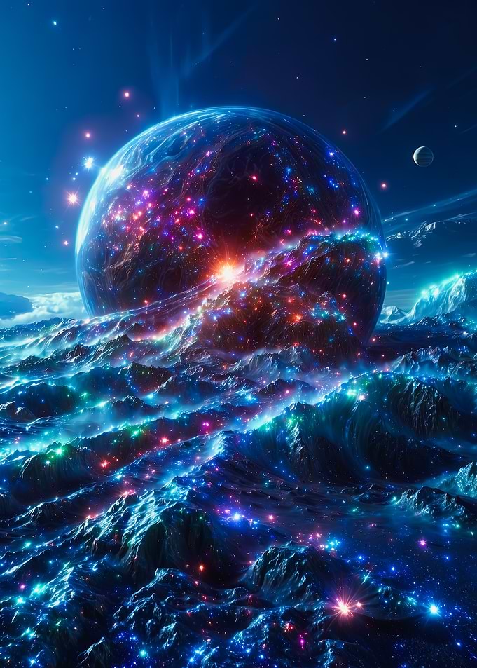 Glowing Planet Landscape