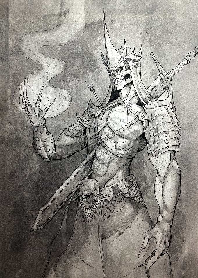 Skeletal Warrior Illustration
