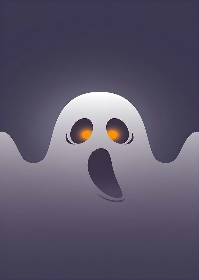 Ghost with Glowing Eyes