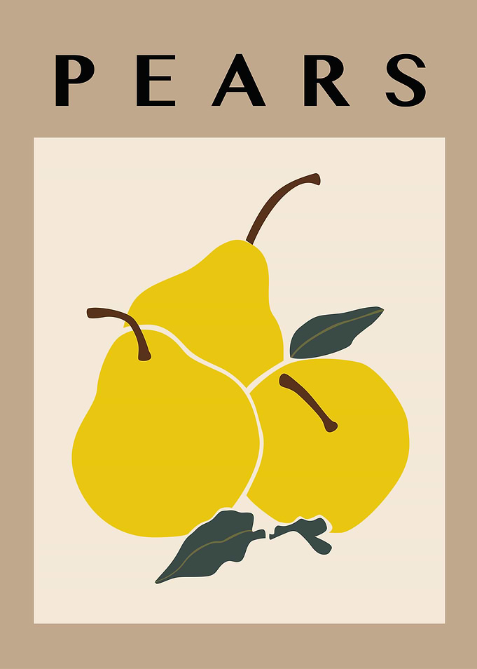 Pears Minimalist Print