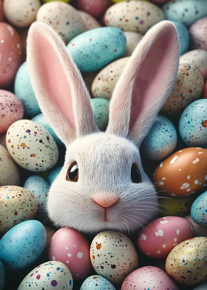 Easter Bunny with Eggs