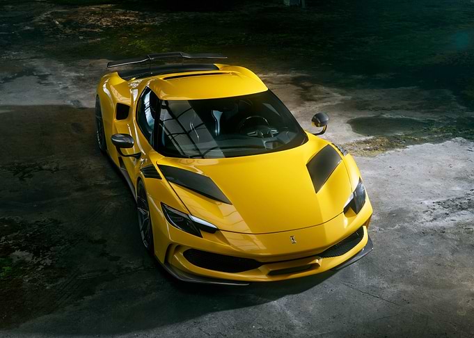 Yellow Ferrari Supercar