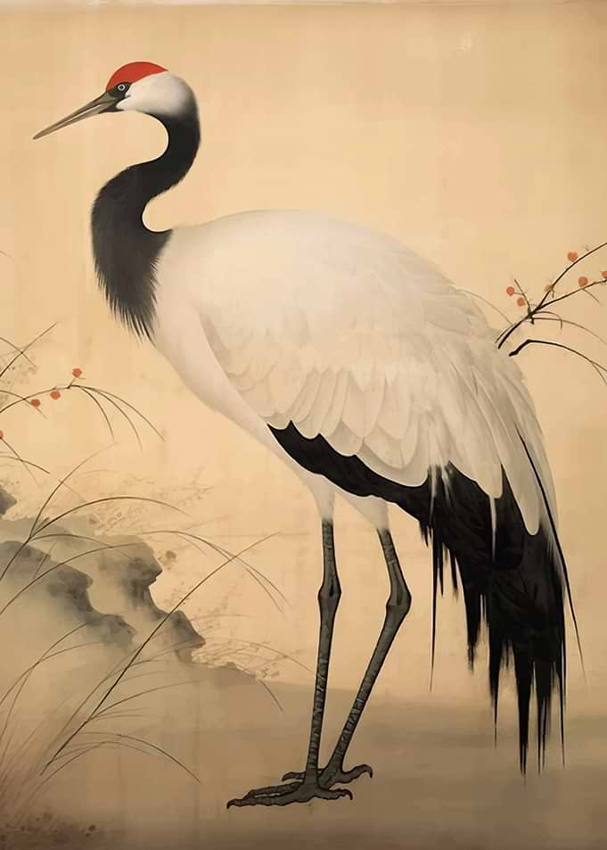 Japanese Crane Painting