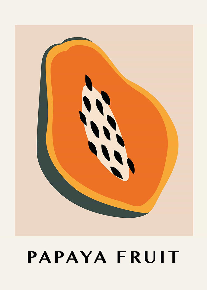 Papaya Fruit Illustration