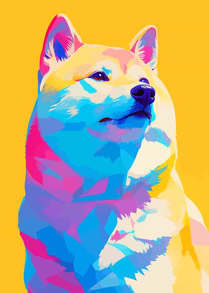 Colorful Shiba Inu Pop Art