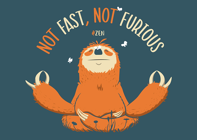 Sloth Zen Illustration