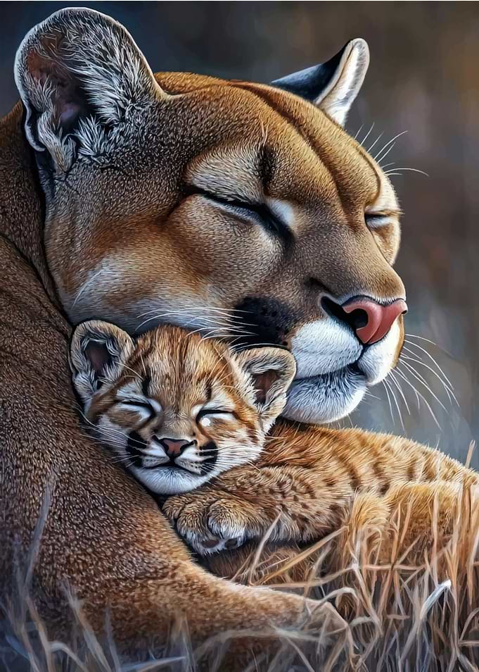 Mother Cougar and Cub