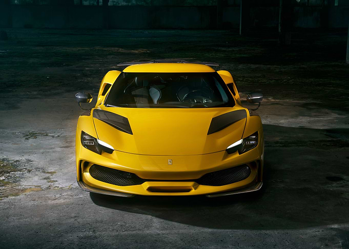 Yellow Ferrari Sports Car