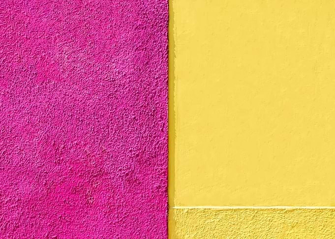 Pink and Yellow Wall