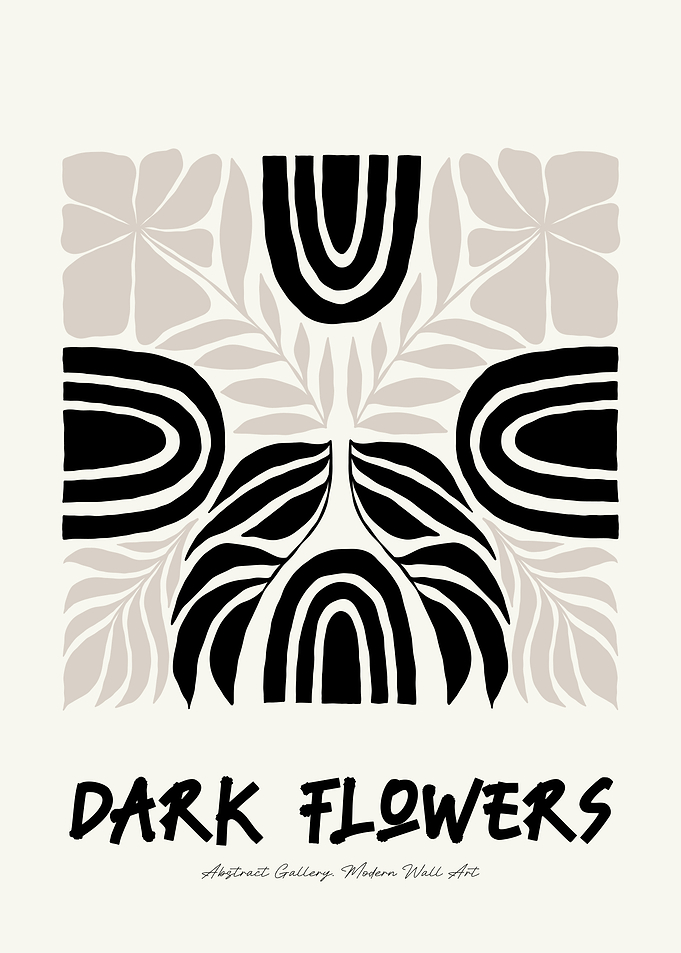 Dark Flowers seamless pattern