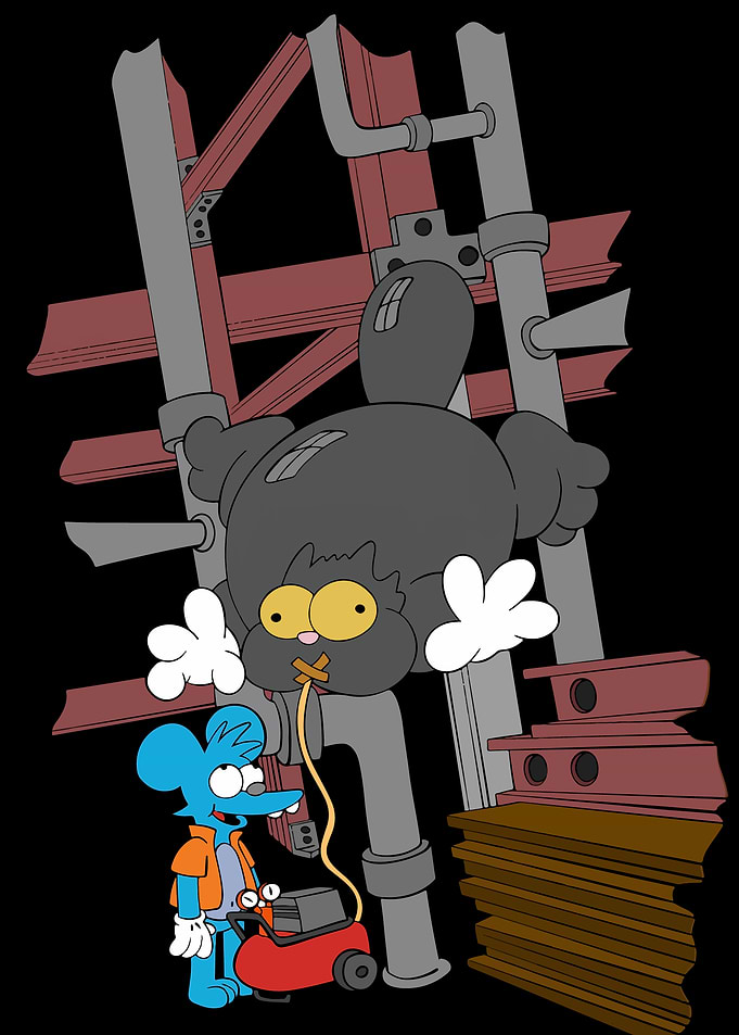 Inflated Cat & Mouse