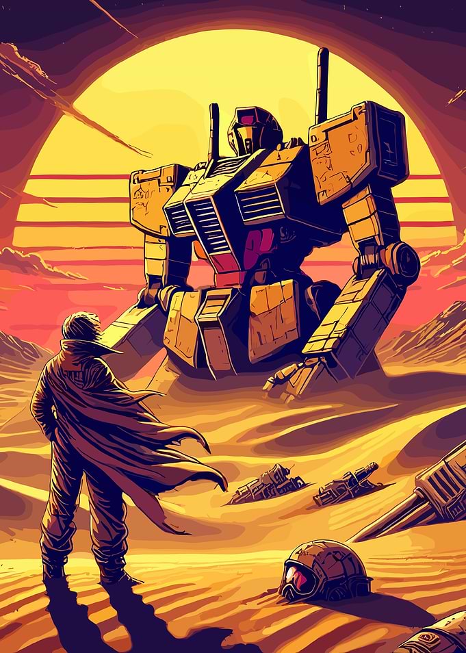 Giant Robot in Desert