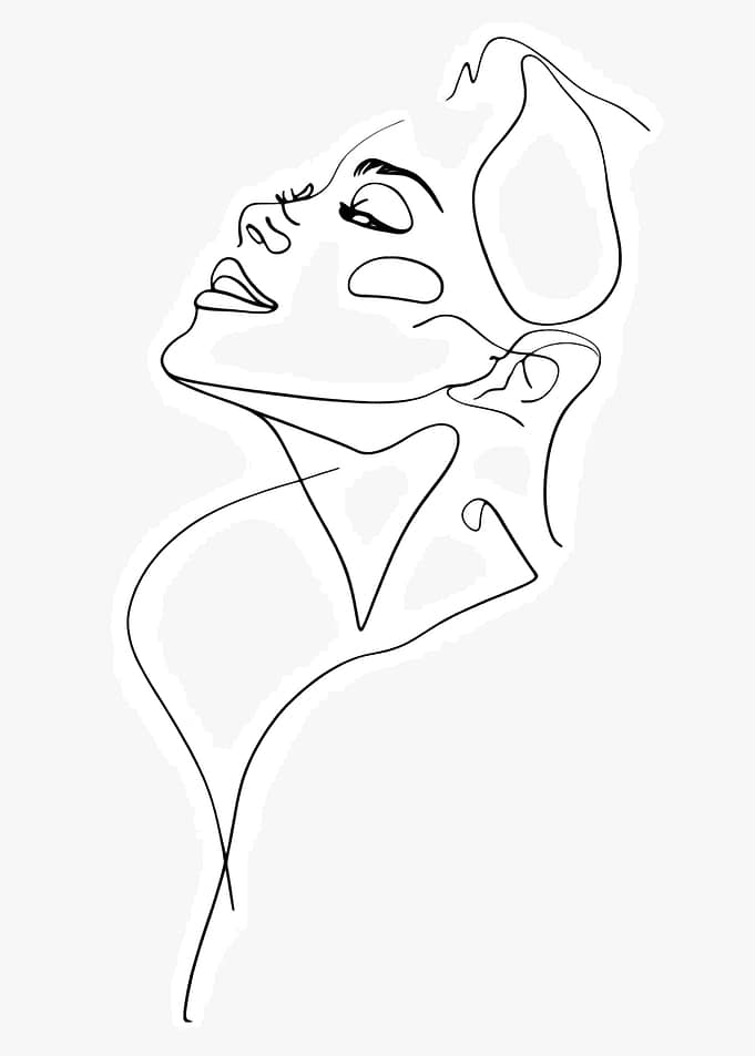 Line Art Woman Portrait