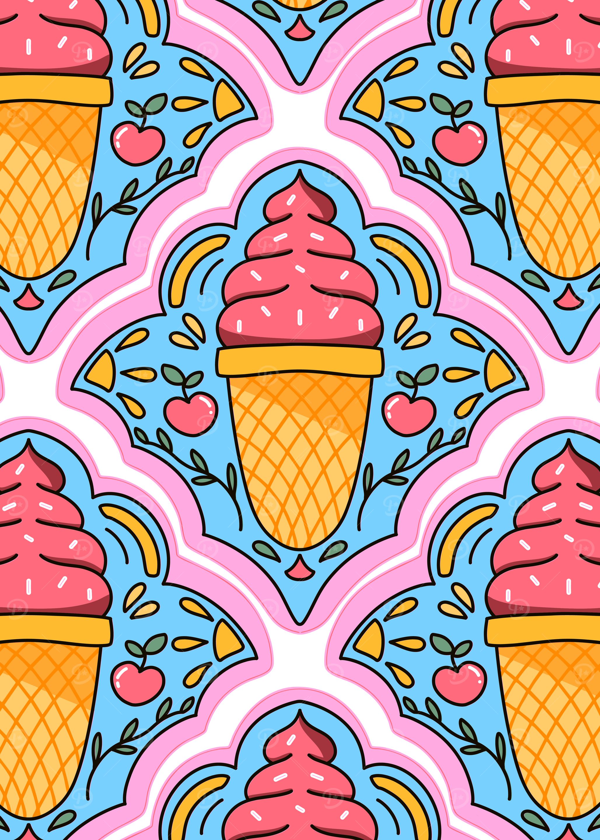 Retro Ice Cream Cone
