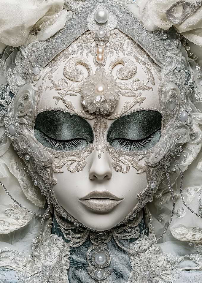 Ornate White Mask