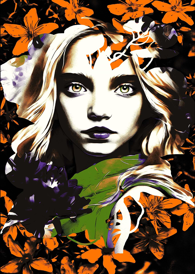 Woman in Flowers