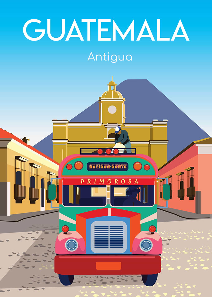 Guatemala Antigua Bus