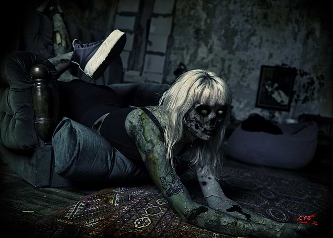 Zombie Woman Crawling