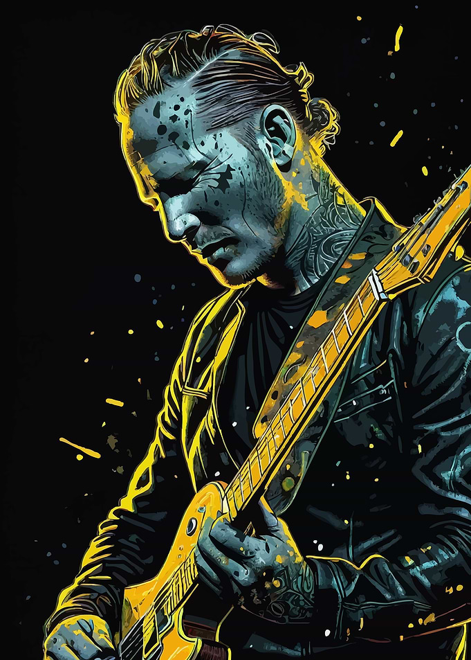 Corey Taylor Guitarist Neon